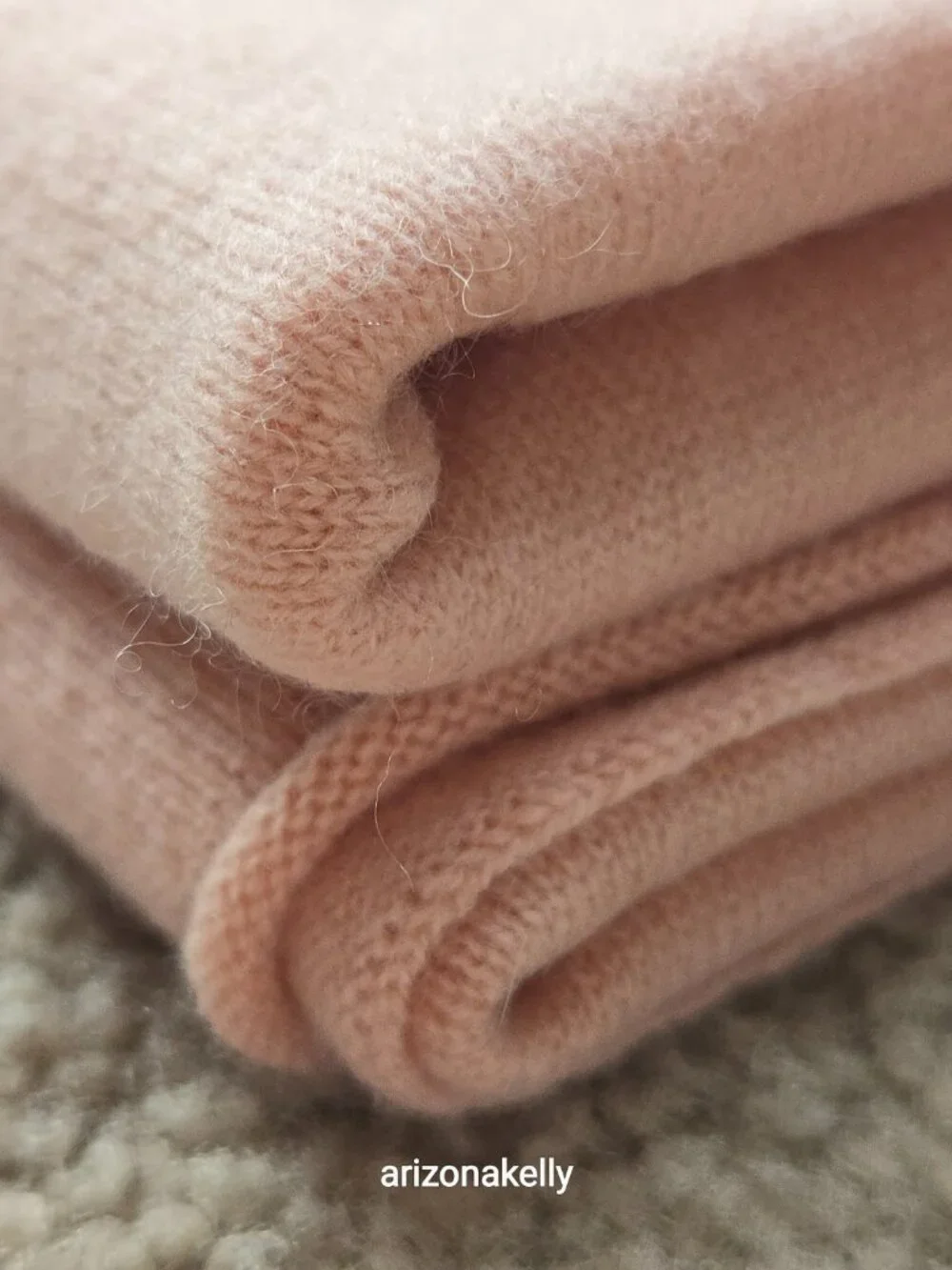 NWT Garnet Hill Cashmere Scarf Pink Knit - Picture 9 of 16